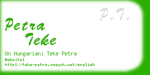 petra teke business card